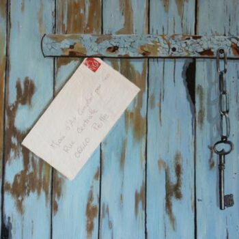 Peinture intitulée "La porte" par Sophie Dogor, Œuvre d'art originale