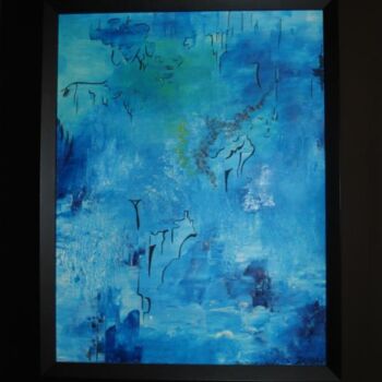 Pittura intitolato "the blue world" da Sophie Dubau, Opera d'arte originale, Olio