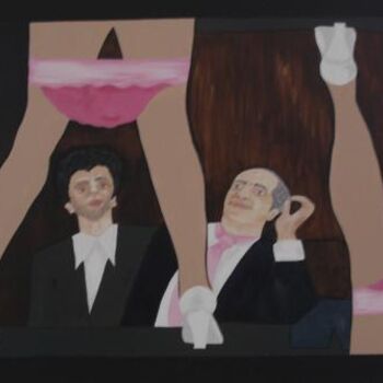 Pittura intitolato "wall street culottes" da Sophie Dubau, Opera d'arte originale, Olio