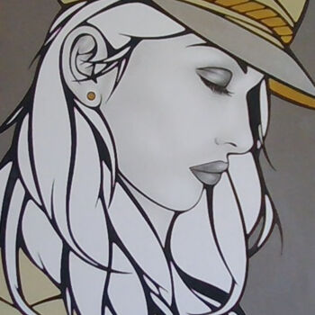 Drawing titled "Célia." by Sophie Dumont (heavenly), Original Artwork, Acrylic