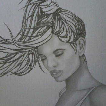 Desenho intitulada "Giulia." por Sophie Dumont (heavenly), Obras de arte originais, Grafite