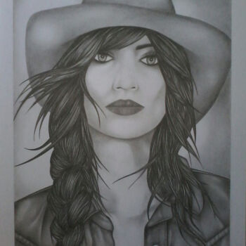 Drawing titled "Cowgirl." by Sophie Dumont (heavenly), Original Artwork, Graphite