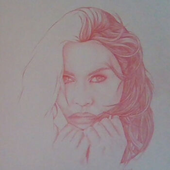 Dessin intitulée "TAMARA." par Sophie Dumont (heavenly), Œuvre d'art originale, Crayon