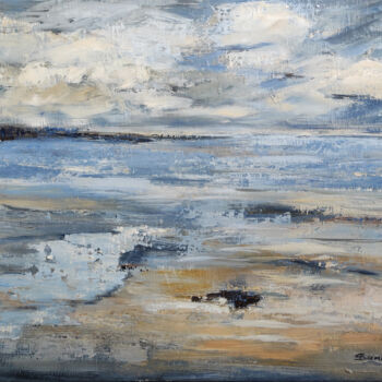 Painting titled "renverse" by Sophie Dumont, Original Artwork, Oil Mounted on Wood Stretcher frame