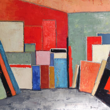 Картина под названием "atelier 16" - Sophie Dumont, Подлинное произведение искусства, Масло