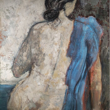 Pittura intitolato "Le rêve bleu" da Sophie Dumont, Opera d'arte originale, Olio