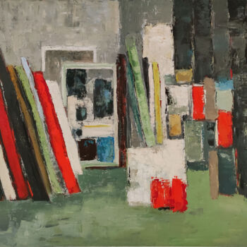 Pintura titulada "l'atelier" por Sophie Dumont, Obra de arte original, Oleo