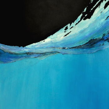 Painting titled ""Underwater"" by Sophie Duplain, Original Artwork, Acrylic Mounted on Wood Stretcher frame