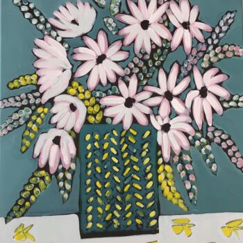 "fleurs blanches" başlıklı Tablo Sophie Gardin tarafından, Orijinal sanat, Akrilik Ahşap Sedye çerçevesi üzerine monte edilm…
