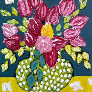 Painting titled "Bouquet" by Sophie Gardin, Original Artwork, Acrylic