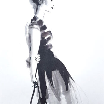 「Shanghaï」というタイトルの絵画 Sophie Griottoによって, オリジナルのアートワーク, インク