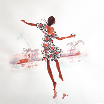「La danse」というタイトルの絵画 Sophie Griottoによって, オリジナルのアートワーク, インク