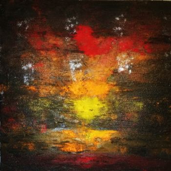 Pintura intitulada "coucher de soleil" por Sophie Haldi, Obras de arte originais, Outro
