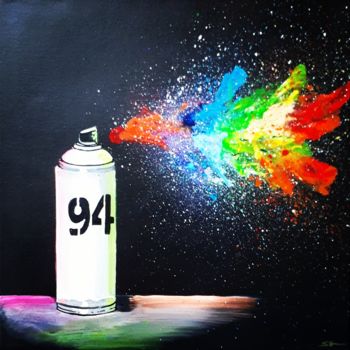 Картина под названием "Spray" - Sophie Haldi, Подлинное произведение искусства, Акрил