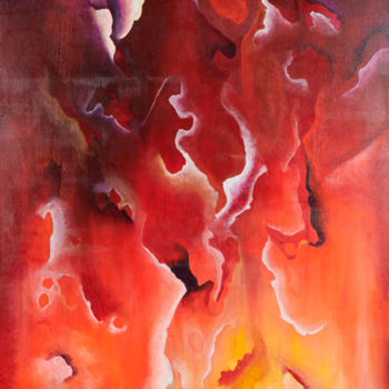 Painting titled "Nébuleuses 3" by Sophie Haldi, Original Artwork, Acrylic