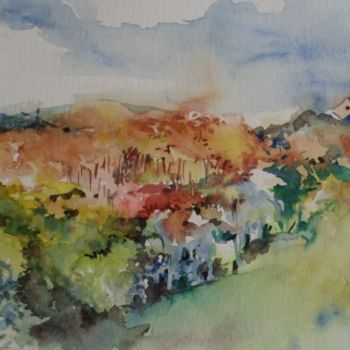 Painting titled "pROVENCE" by Sophie Himpens, Original Artwork, Watercolor