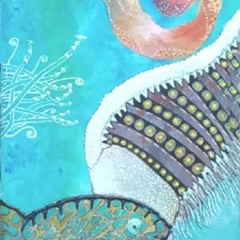 Peinture intitulée "Vie Marine" par Sophie Jallet, Œuvre d'art originale, Acrylique