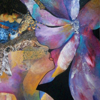 Collages intitulée "Petunia.jpg" par Sophie Jallet, Œuvre d'art originale, Autre