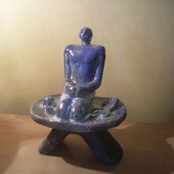 Skulptur mit dem Titel "offrande" von Sophie Jeanneau, Original-Kunstwerk, Terra cotta