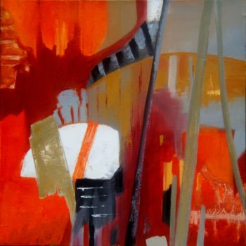 Painting titled "42-metaphore-50x50.…" by Sophie Lafouge, Original Artwork, Oil