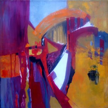 Painting titled "43-anecdote-60x60.j…" by Sophie Lafouge, Original Artwork, Oil