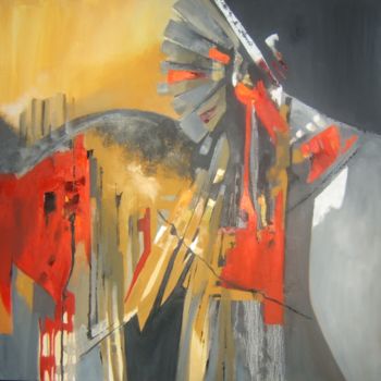 Painting titled "54-nuance-90x90.jpg" by Sophie Lafouge, Original Artwork, Oil