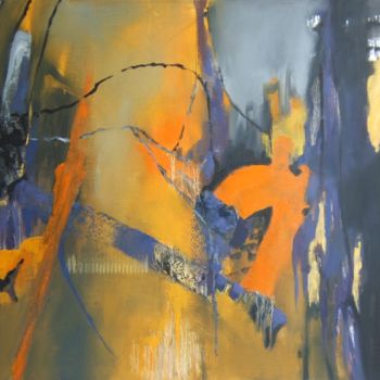 Painting titled "66-fantaisie-73x60.…" by Sophie Lafouge, Original Artwork, Oil