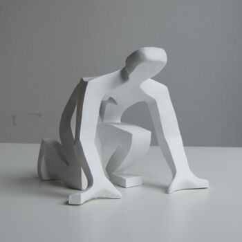 Sculpture titled "Le sportif" by Sophie Laurent Lazinier, Original Artwork, Terra cotta