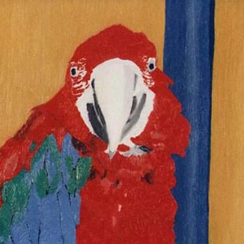 Malerei mit dem Titel "perroquet" von Sophie Loric, Original-Kunstwerk