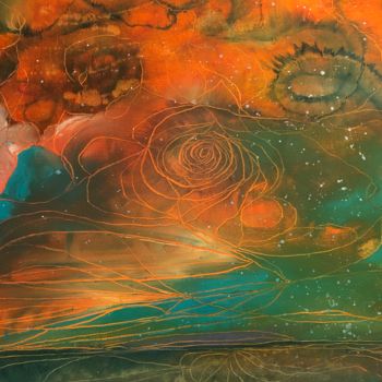 绘画 标题为“Paysage « aurore »” 由Sophie Orlicki, 原创艺术品, 油