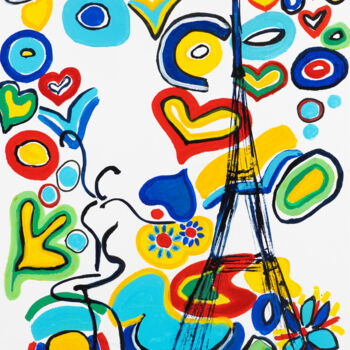 Painting titled "Paris on danse" by Sophie Petetin, Original Artwork, Acrylic