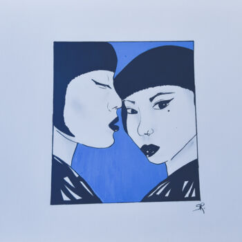 Dessin intitulée "Aya Sato" par Sophie Renault, Œuvre d'art originale, Marqueur
