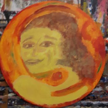 Painting titled "douceur-orange-web.…" by Sophie Sala, Original Artwork, Acrylic