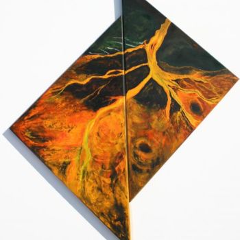 Картина под названием "Volcan" - Sophie Sirot, Подлинное произведение искусства
