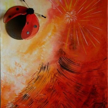 Painting titled "Coccinelle" by Sophie Sirot, Original Artwork