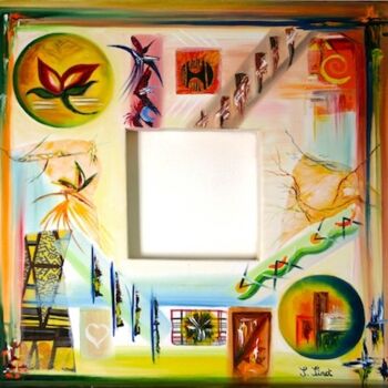 Painting titled "Colibri" by Sophie Sirot, Original Artwork, Oil