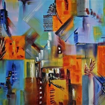 Painting titled "Le labyrinthe des s…" by Sophie Sirot, Original Artwork, Oil