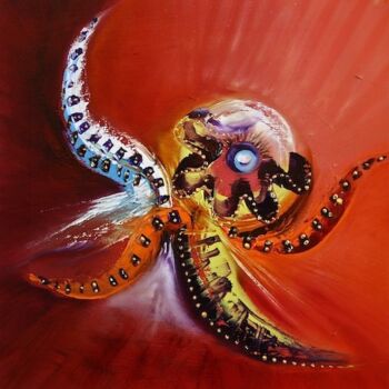 제목이 "Octopussy"인 미술작품 Sophie Sirot로, 원작, 기름