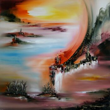 Painting titled "Voyage au long cour" by Sophie Sirot, Original Artwork, Oil