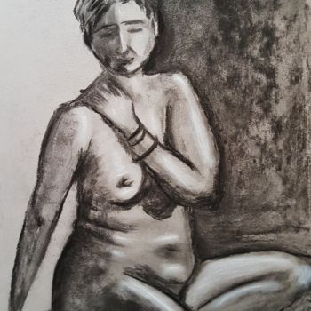 Drawing titled "au bain" by Sophie Sunshine, Original Artwork