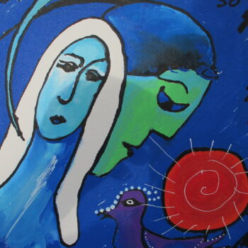 Painting titled "Hommage à C..." by Sophie Thiry, Original Artwork, Acrylic