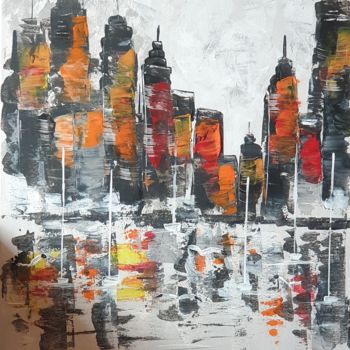 Peinture intitulée "Un jour à NEW YORK" par Sophie Charbonnier, Œuvre d'art originale, Acrylique