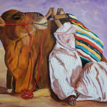 Painting titled "Le repos" by Sophie Brohan, Original Artwork, Oil