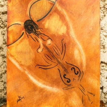 Painting titled "contre basse" by Sophie, Original Artwork, Other