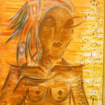 Peinture intitulée "Femme d'Ailleurs" par Sophie, Œuvre d'art originale