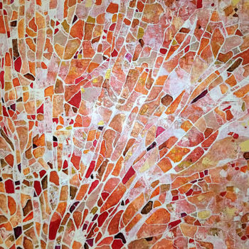Painting titled "Corail" by Sophie Cantou, Original Artwork, Acrylic