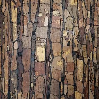 Pittura intitolato "Arborescences" da Sophie Cantou, Opera d'arte originale, Acrilico Montato su Telaio per barella in legno