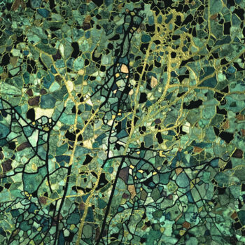 Pintura intitulada "Lichen 3" por Sophie Cantou, Obras de arte originais, Acrílico Montado em Armação em madeira