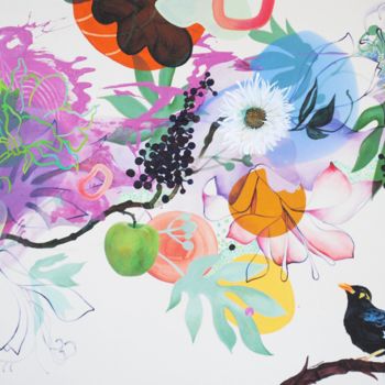 Peinture intitulée "Branche surannée" par Sophie Carrier, Œuvre d'art originale, Acrylique