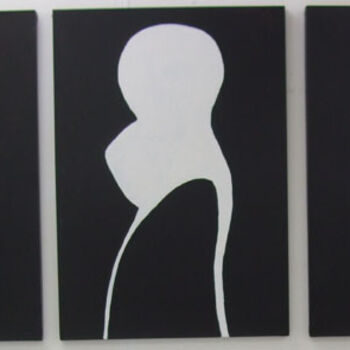 Картина под названием "Untitled (B &W), Tr…" - Sophie Cordery, Подлинное произведение искусства